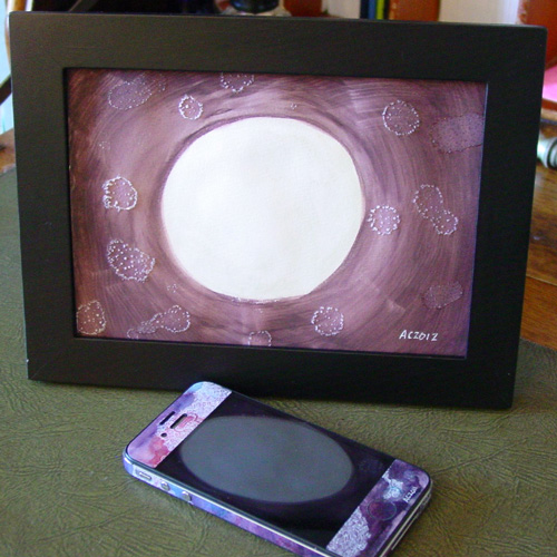 Blood Moon 2, framed art by Amy Crook