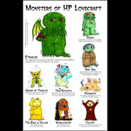 Monsters of HP Lovecraft Poster