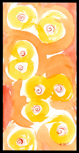 Red Orange Yellow, abstract art by Amy Crook