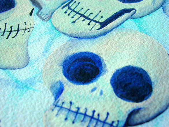 7 Skulls, detail, by Amy Crook