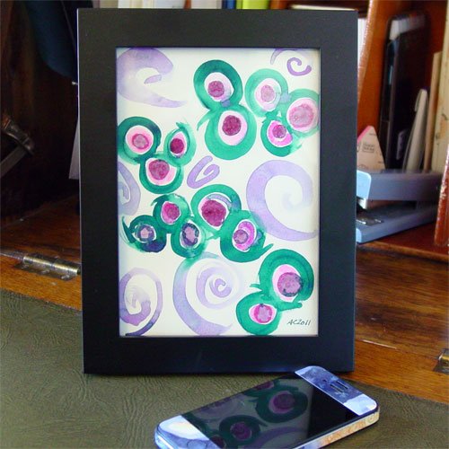 7 Spirals, framed art by Amy Crook
