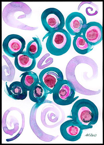 7 Spirals, abstract art by Amy Crook