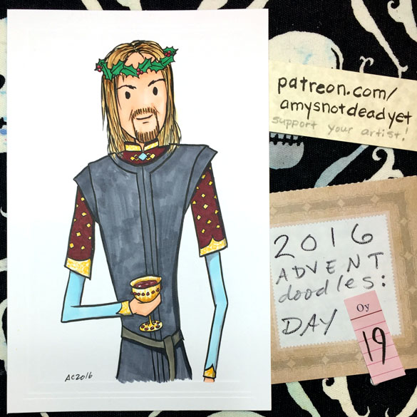 Advent 2016 day 19: Boromir, Lord of the Rings parody art