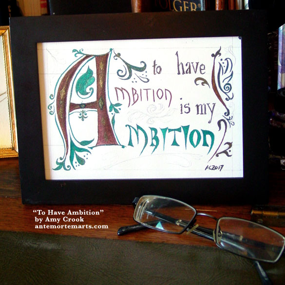 To Have Ambition, framed art by Amy Crook