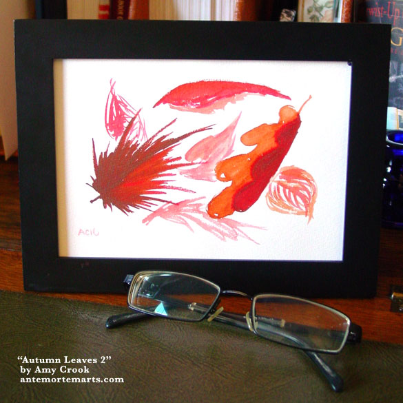 Autumn Leaves 2, framed art by Amy Crook