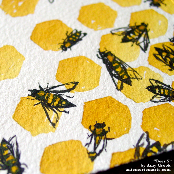 Bees 5, detail, by Amy Crook