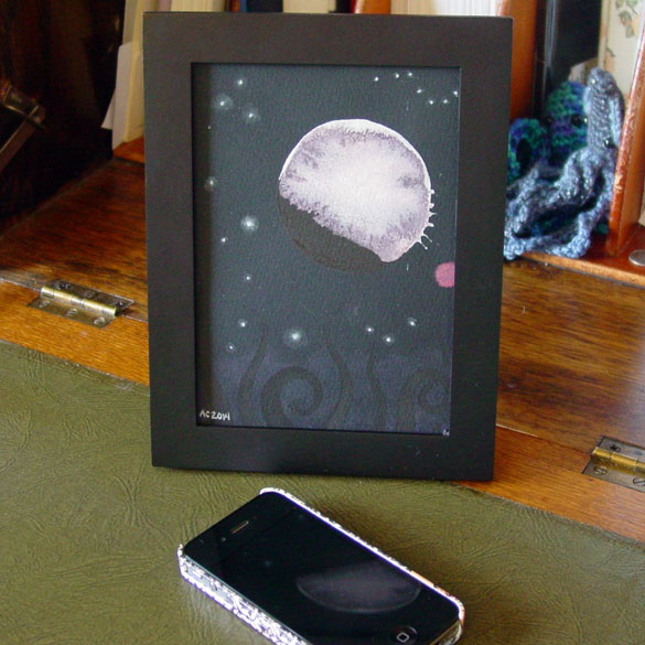 Blood Moon 5, framed art by Amy Crook