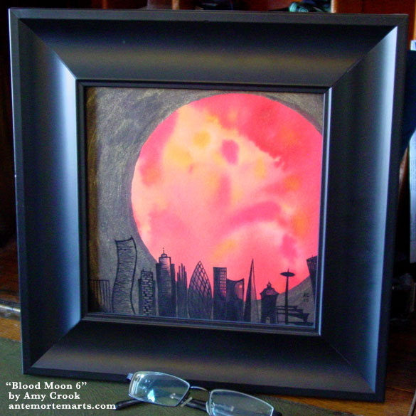 Blood Moon 6, framed art by Amy Crook