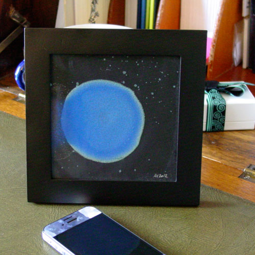 Blue Planet 1, framed art by Amy Crook