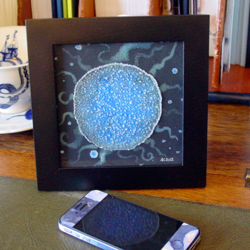 Blue Planet 3, framed art by Amy Crook