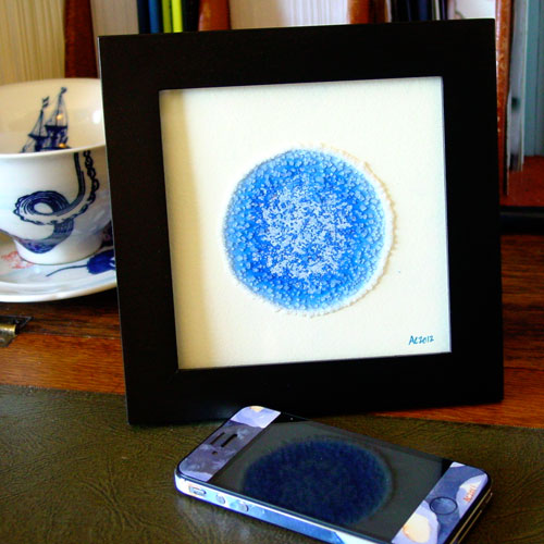 Blue Planet 4, framed art by Amy Crook
