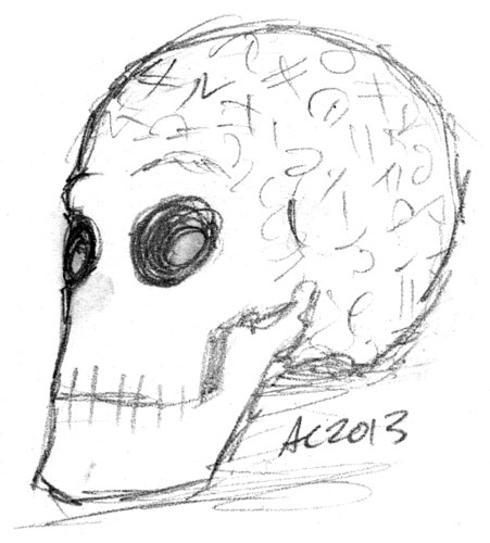 Bob the Skull sketch by Amy Crook