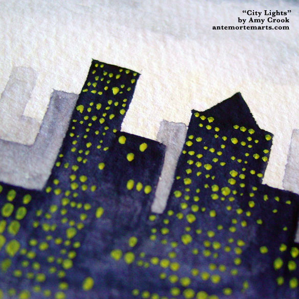 City Lights, detail, by Amy Crook