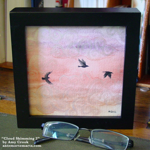 Cloud Skimming 2, framed art by Amy Crook
