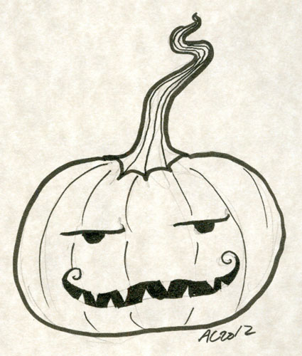 Evil Pumpkin sketch by Amy Crook