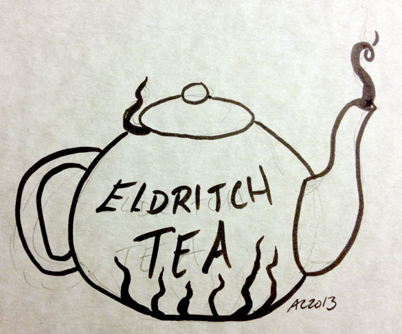 Eldritch Tea sketch by Amy Crook