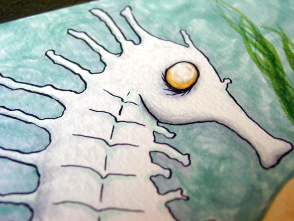 Lurker in the Depths, detail, by Amy Crook