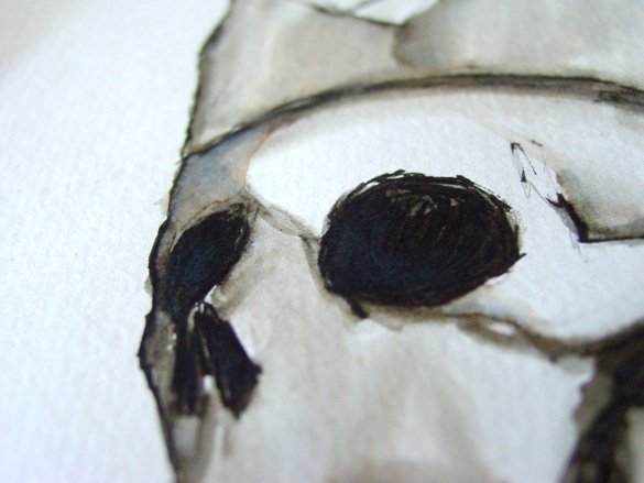 Crowned Skull, detail, by Amy Crook