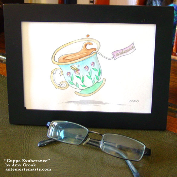 Cuppa Exuberance, framed at by Amy Crook