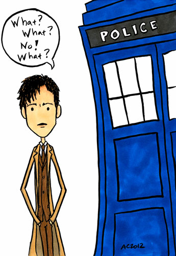 What What What, Doctor Who fan art by Amy Crook