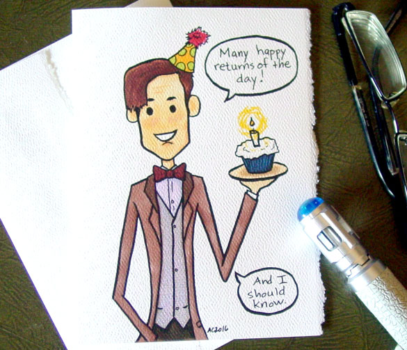 Doctor Who birthday card by Amy Crook on Etsy