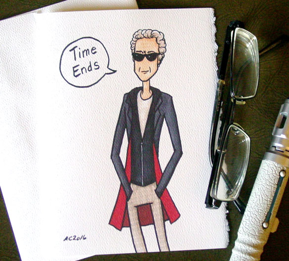Twelfth Doctor greeting card by Amy Crook on Etsy