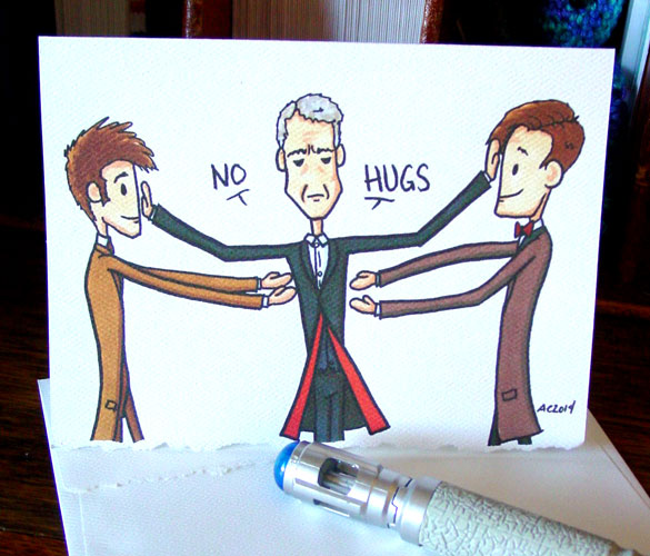 No Hugs 2, a Doctor Who unValentine by Amy Crook on Etsy