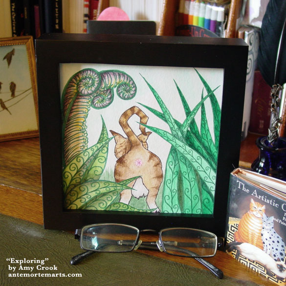 Exploring, framed art by Amy Crook