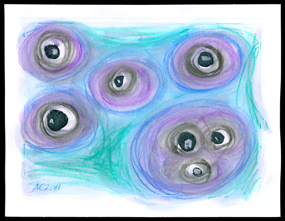 The Eyes Have It, abstract art by Amy Crook