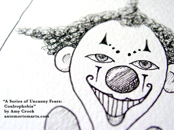 A Series of Uncanny Fears: Coulrophobia, detail, by Amy Crook