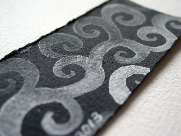 Ghost Spirals Bookmark, detail, by Amy Crook
