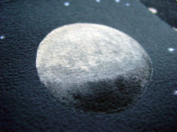 Gibbous Moon, detail 1, by Amy Crook