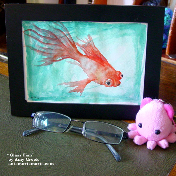 Glass Fish, framed art by Amy Crook