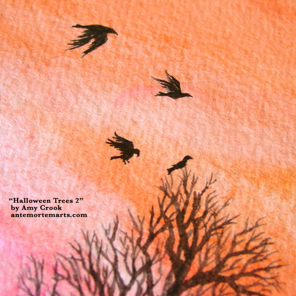 Halloween Trees 2, detail, by Amy Crook