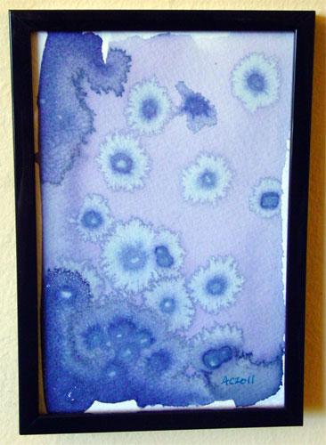 Hibiscus Blue 3, framed art by Amy Crook