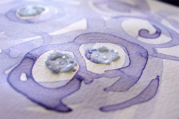 Hibiscus Blue 4, detail, by Amy Crook