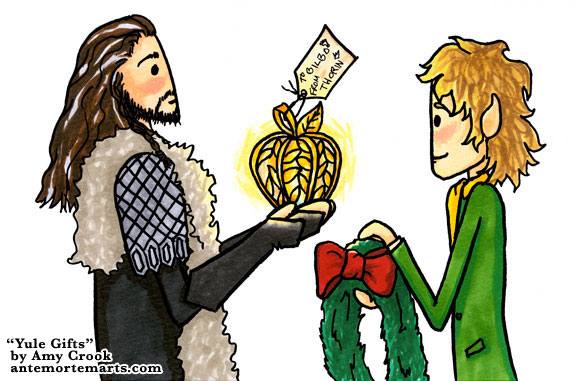 Yule Gifts, a Hobbit parody comic by Amy Crook