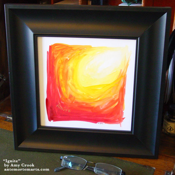 Ignite, framed art by Amy Crook