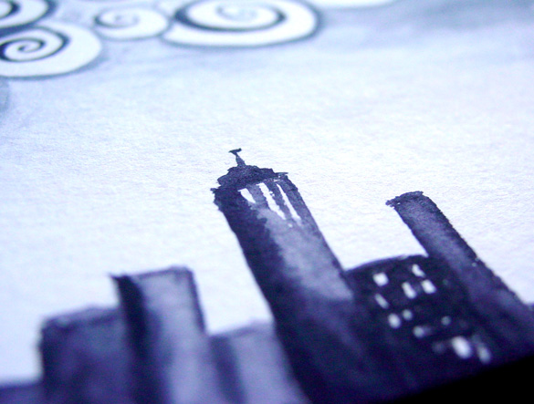 Insomnia City, detail, by Amy Crook