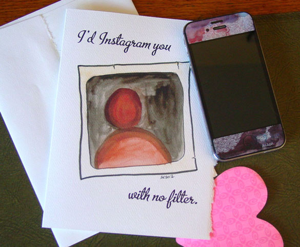 Instagram Valentine by Amy Crook, available on Etsy