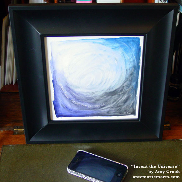 Invent the Universe, framed art by Amy Crook