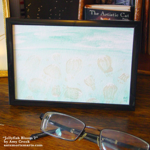 Jellyfish Bloom 2, framed art by Amy Crook