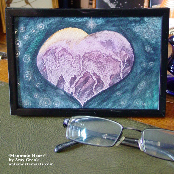 Mountain Heart, framed art by Amy Crook