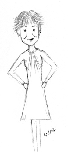 Mrs. Hudson sketch by Amy Crook