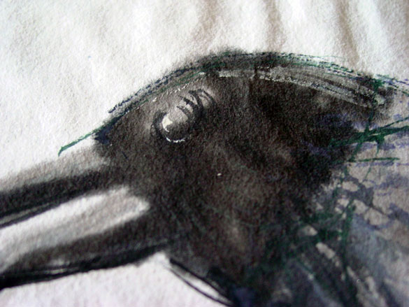 One for Sorrow, detail, by Amy Crook