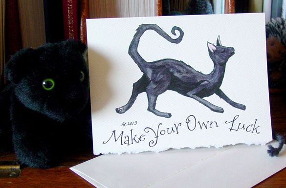 Make Your Own Luck greeting card by Amy Crook at Etsy