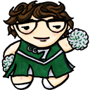 Cheerleader Q emoji by Amy Crook