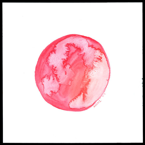 Red Planet, watercolor by Amy Crook