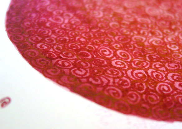 Pomegranate, detail 2, by Amy Crook