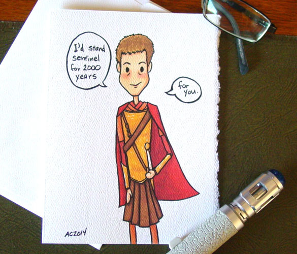 Centurion, a Doctor Who Valentine by Amy Crook on Etsy